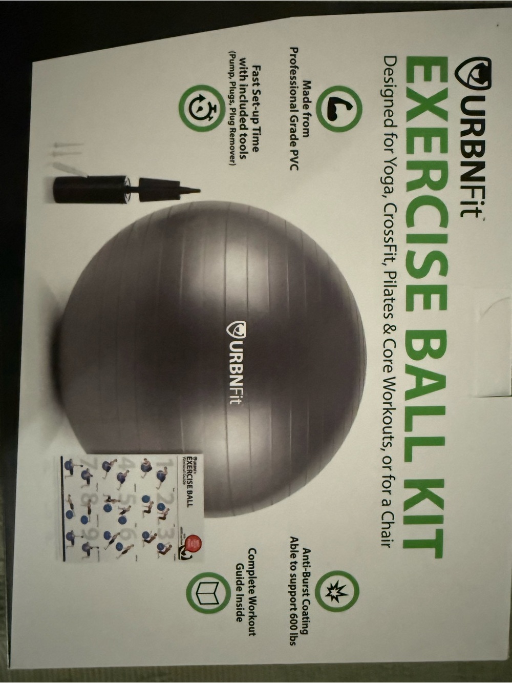 URBNFit Exercise Ball - Purple/Blue - Picture 2 of 2